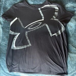 Under Armour Black Tee with Silver Logo